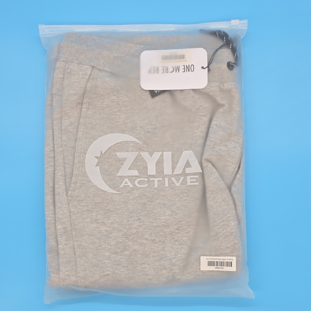 Zyia Active Men's Gray Sport Zipper Joggers